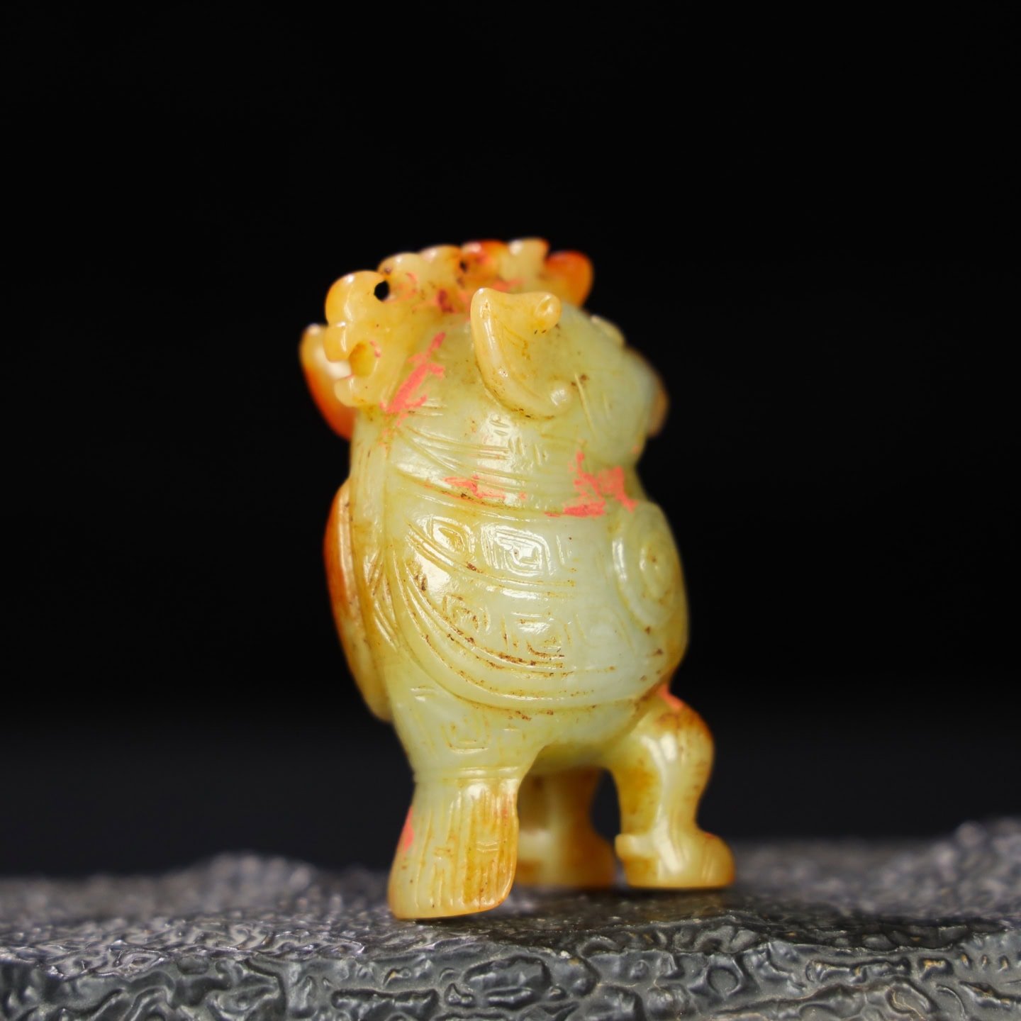 Chinese Natural Jade Carved Owl Ornament