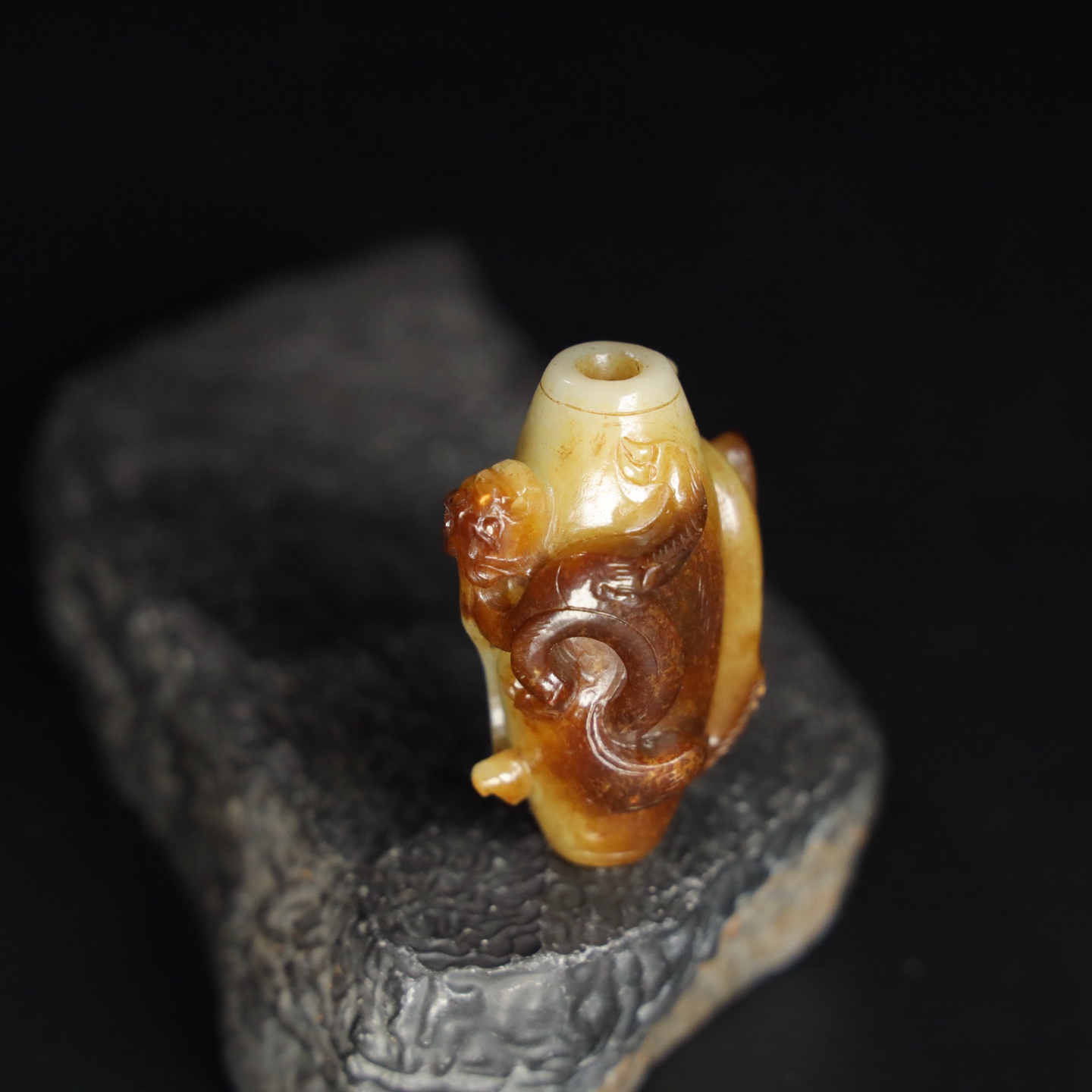 Chinese Natural Jade Carved Ornament
