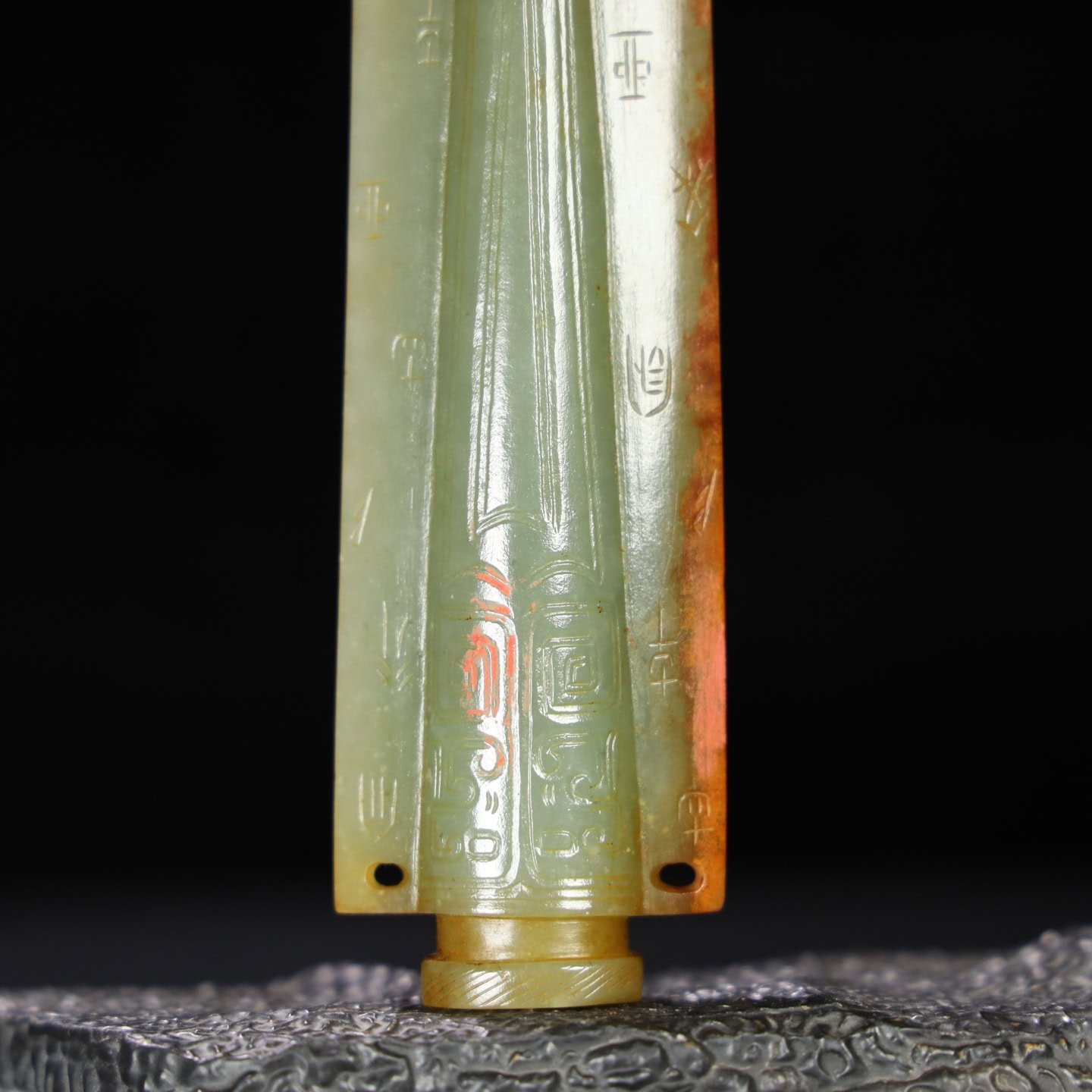 Chinese Natural Jade Carved Weapons