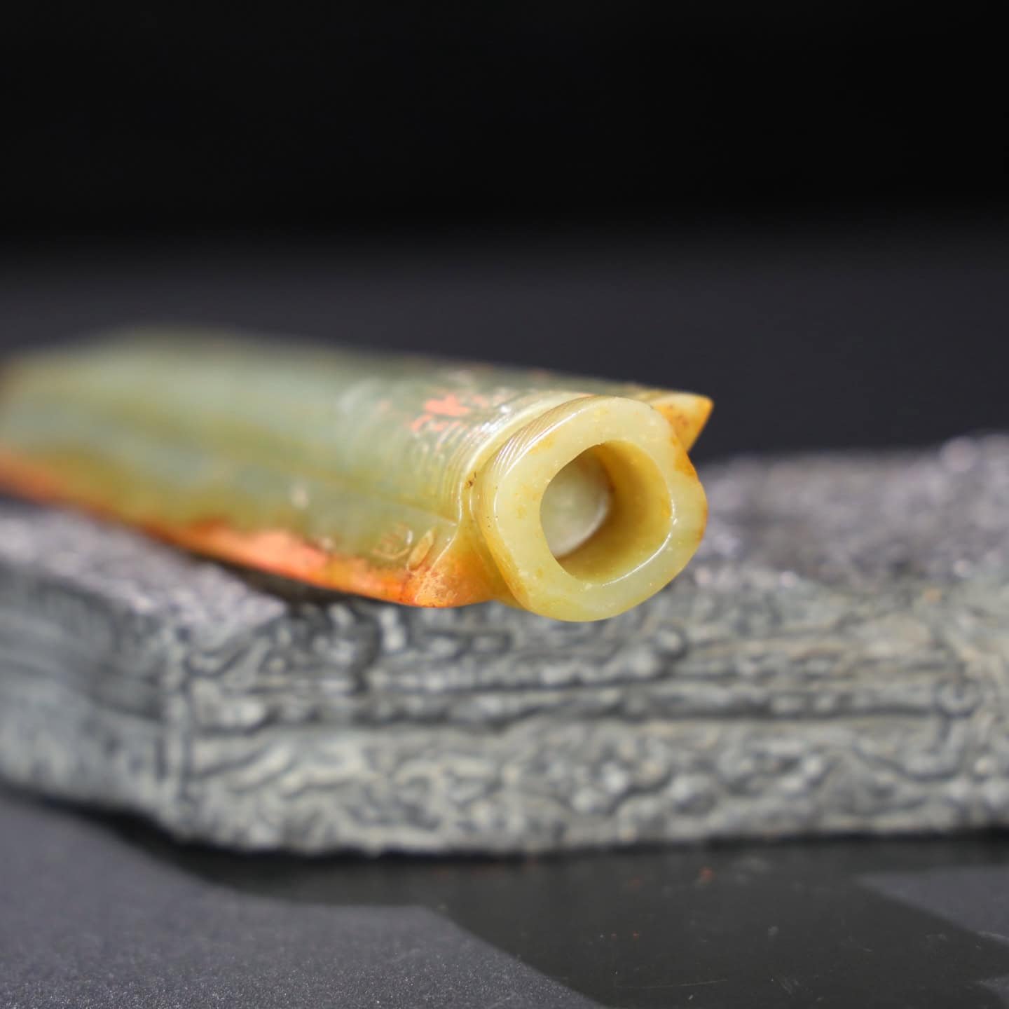 Chinese Natural Jade Carved Weapons