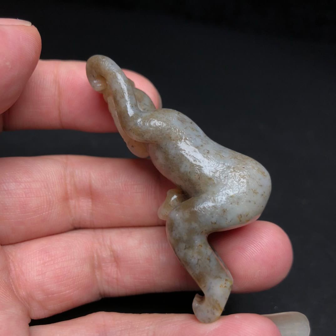 Chinese Natural Jade Carved Handles