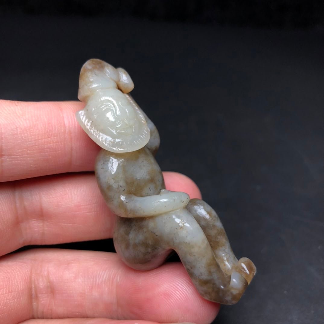 Chinese Natural Jade Carved Handles