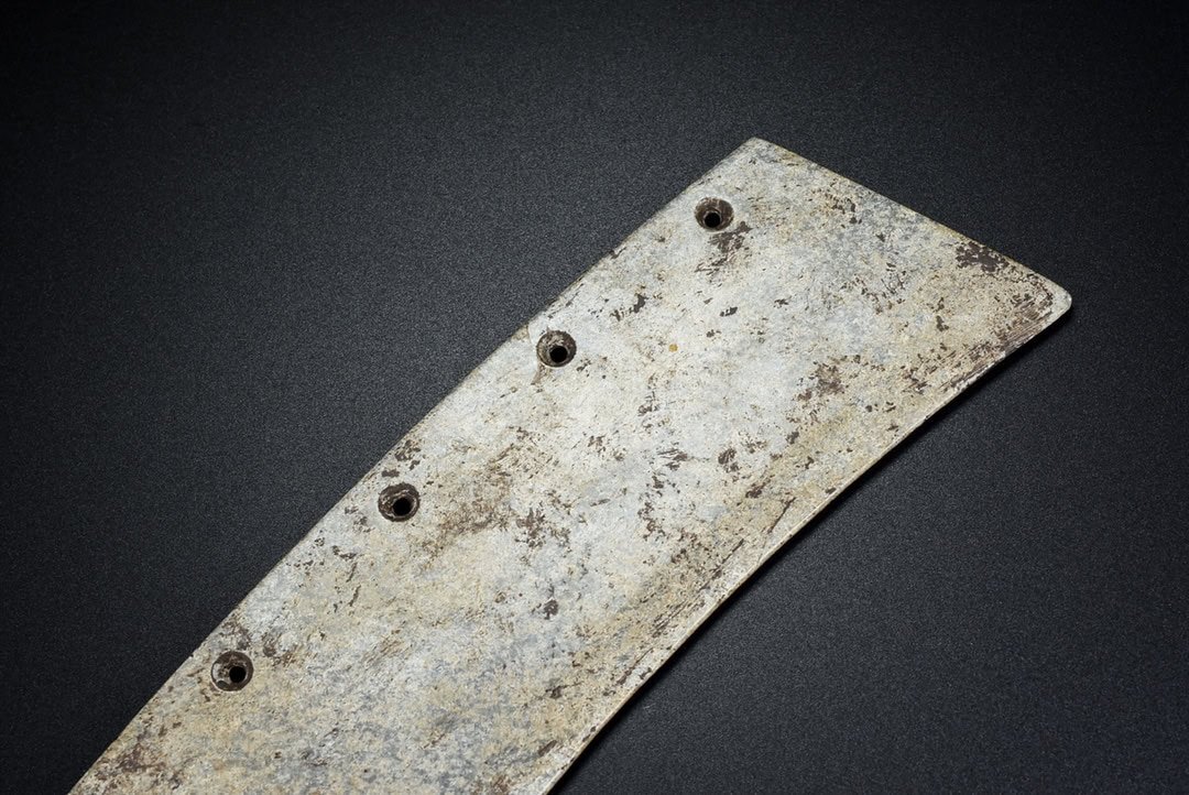 Chinese Natural Jade Carved Five-hole knife