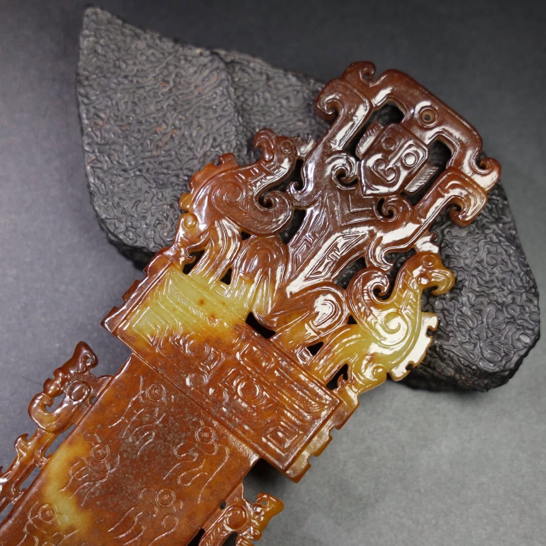 Chinese Natural Jade Carved Weapons