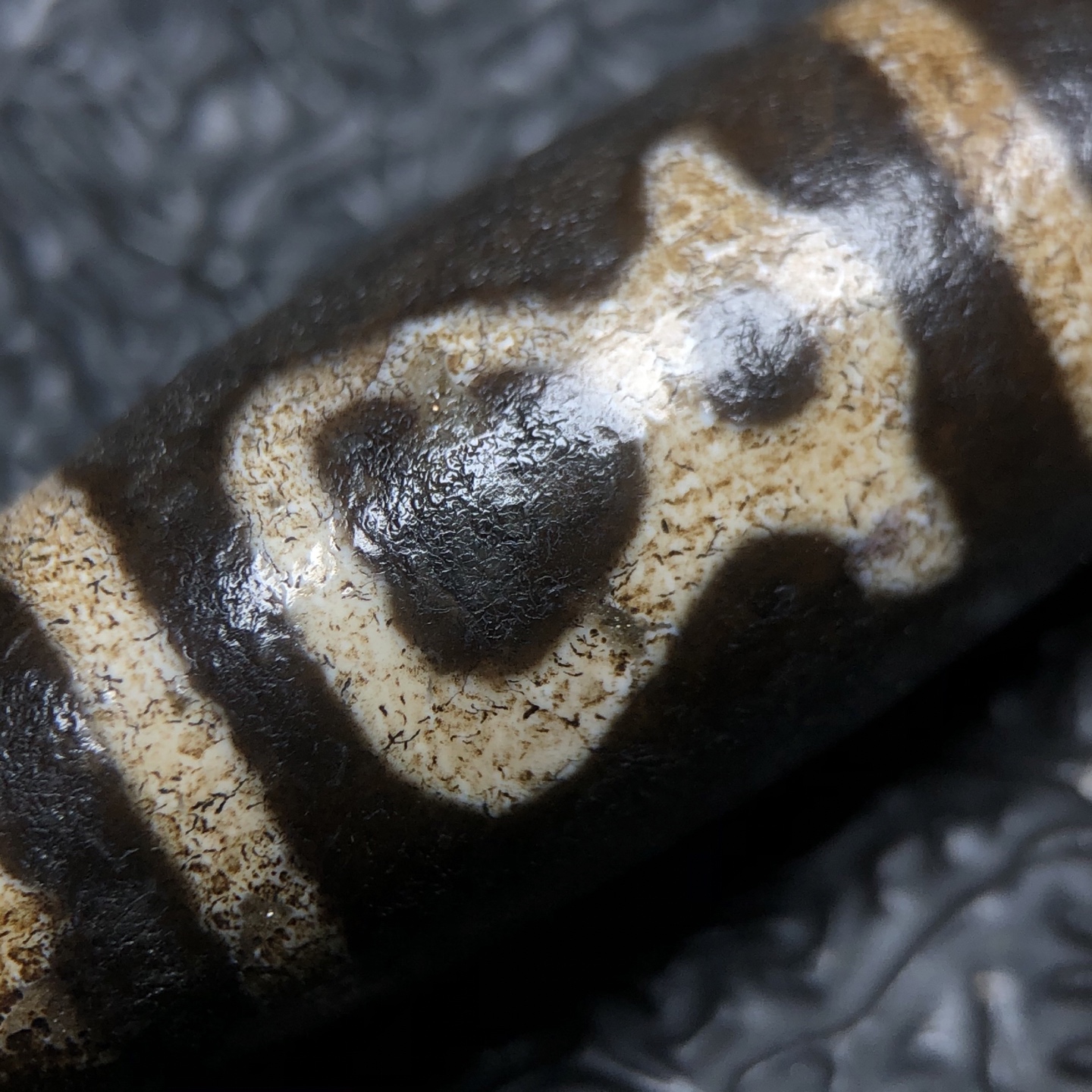 Chinese Natural Agate DZI Beads