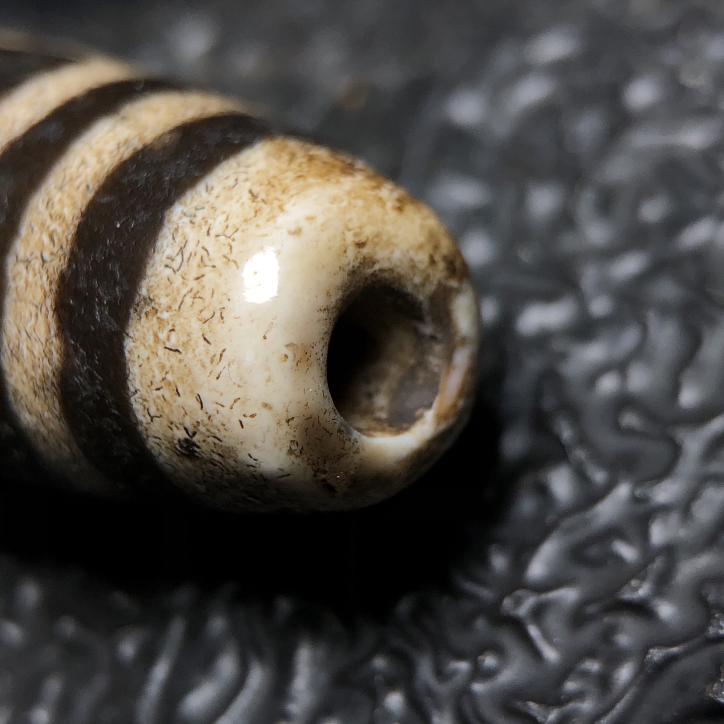 Chinese Natural Agate DZI Beads