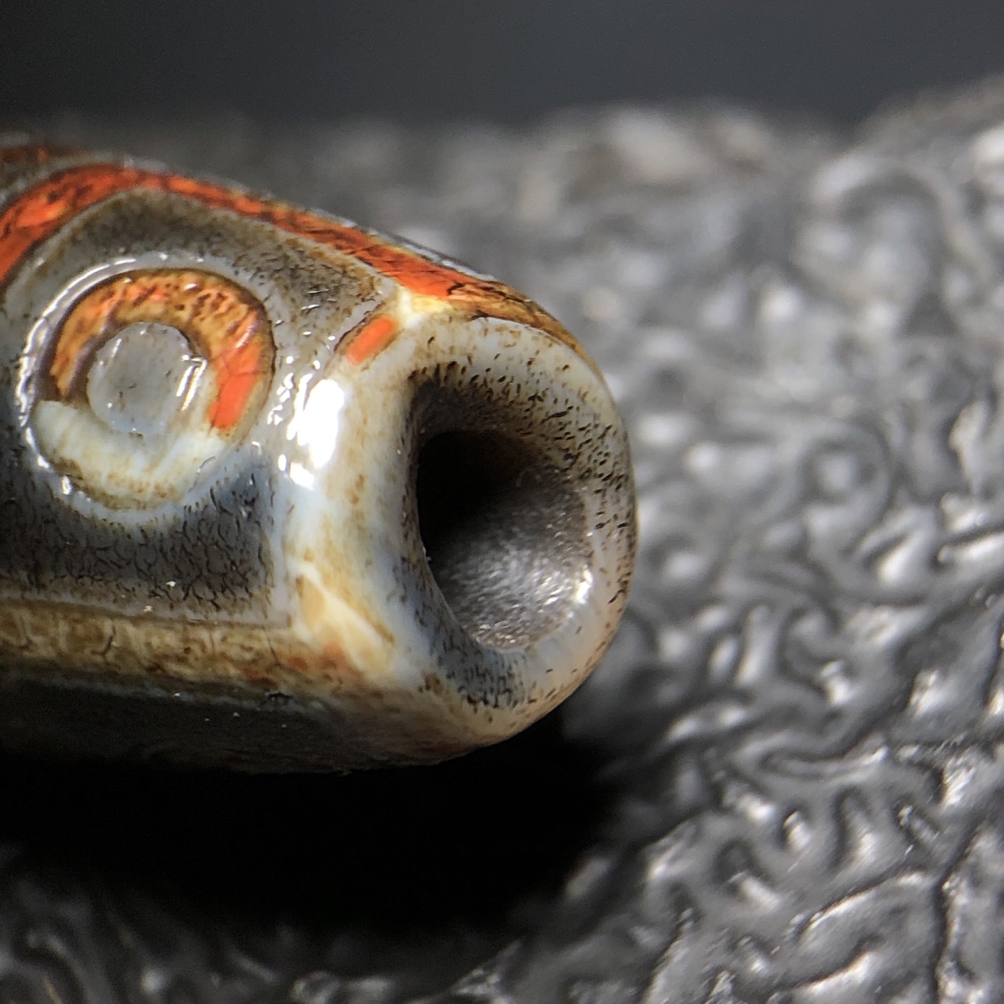 Chinese Natural Agate DZI Beads