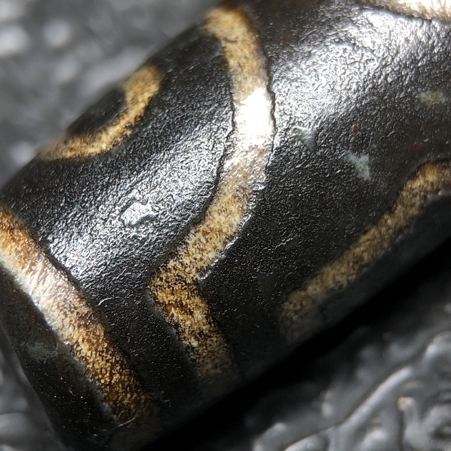 Chinese Natural Agate DZI Beads