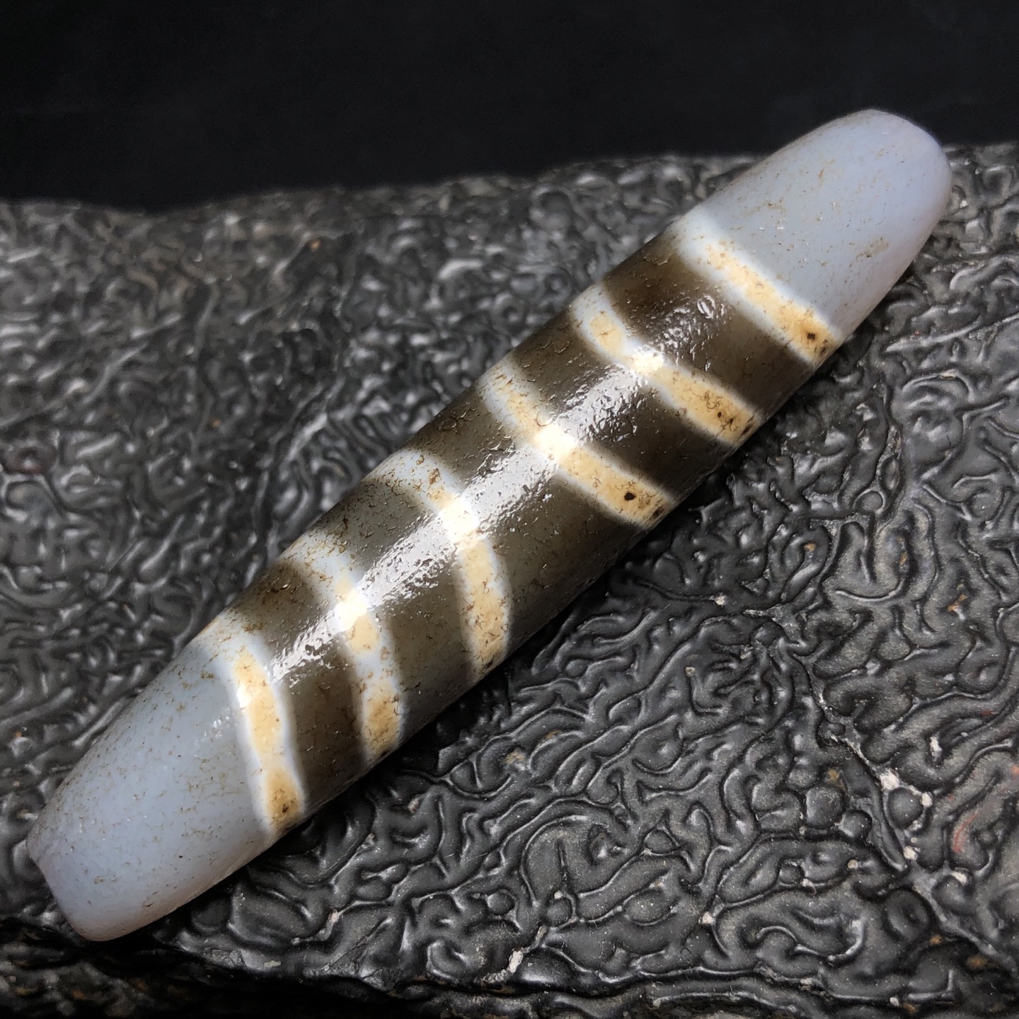 Chinese Natural Agate DZI Beads