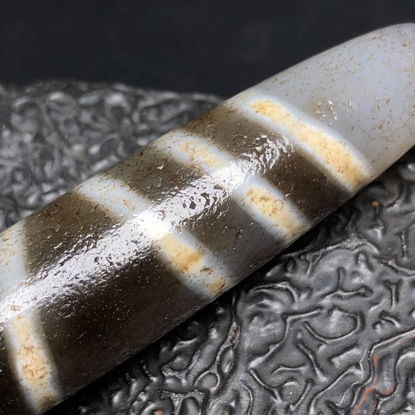 Chinese Natural Agate DZI Beads