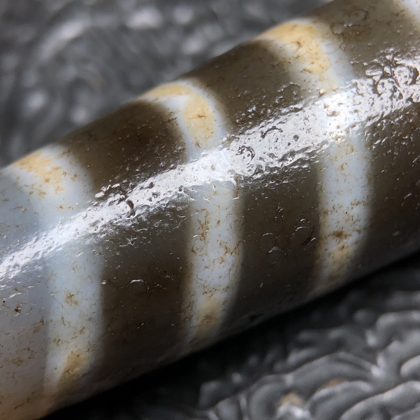 Chinese Natural Agate DZI Beads