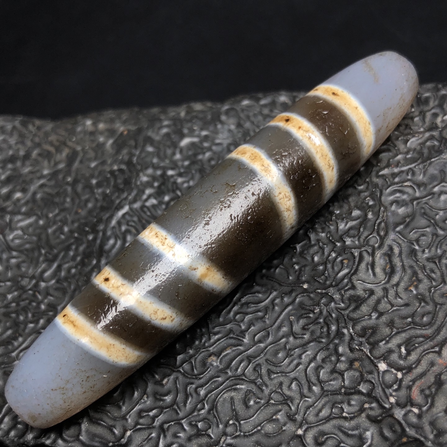 Chinese Natural Agate DZI Beads