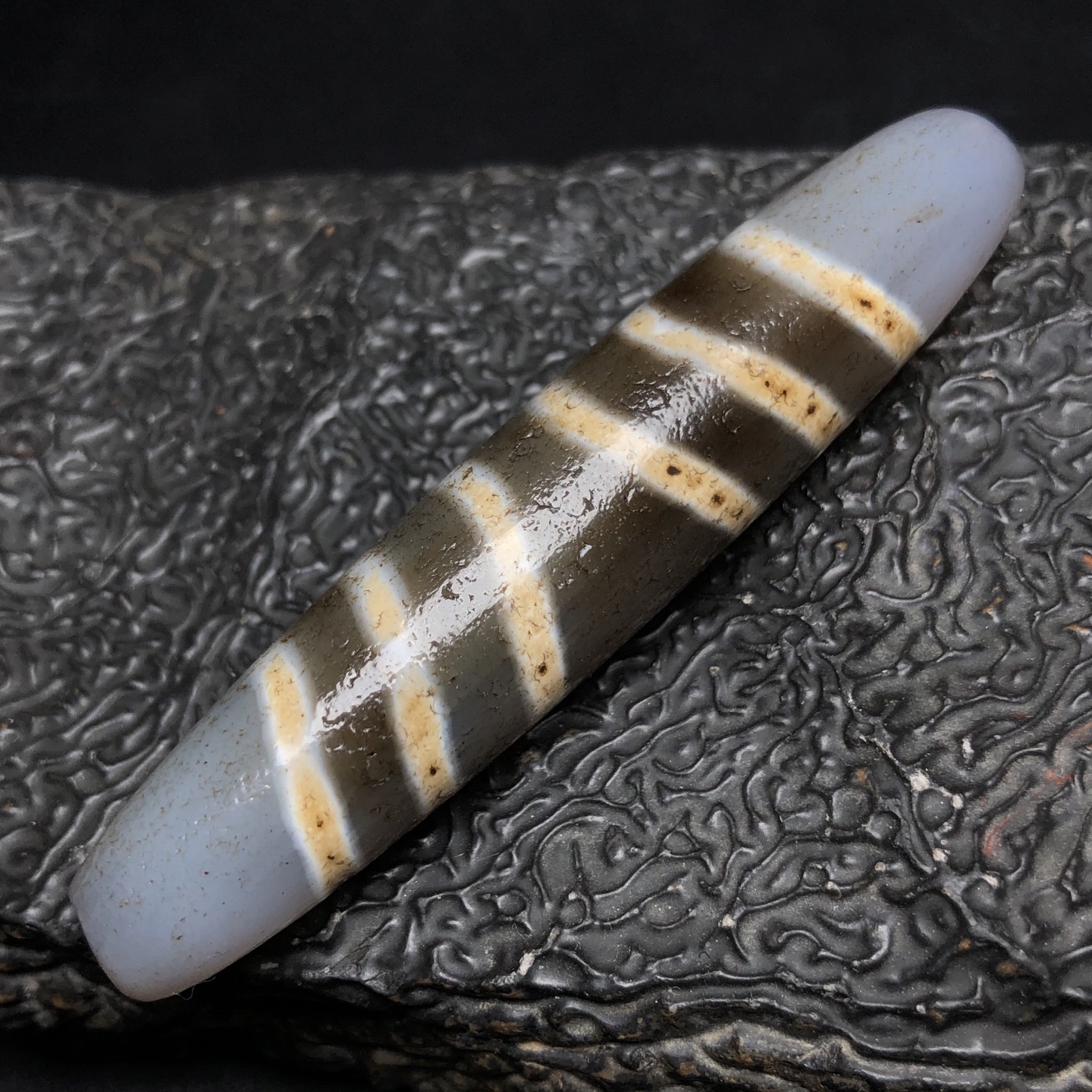 Chinese Natural Agate DZI Beads