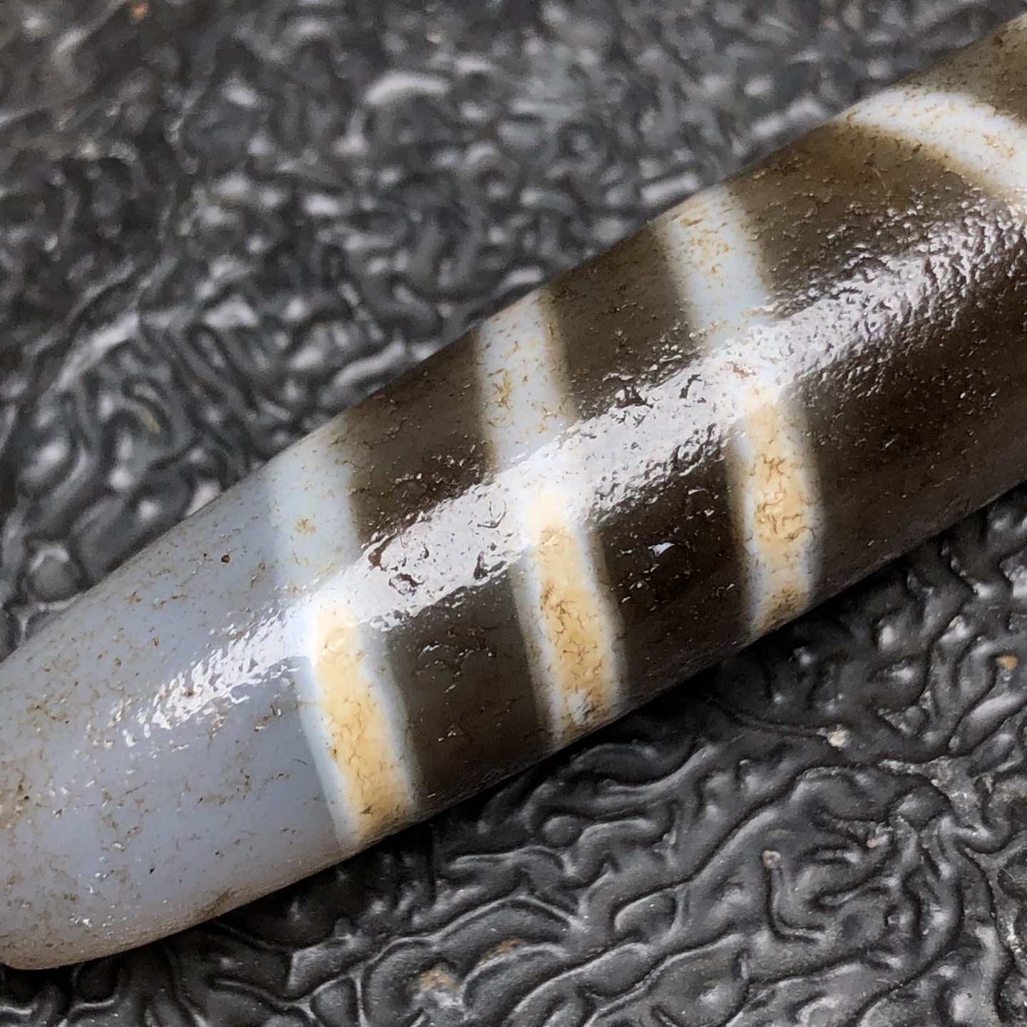 Chinese Natural Agate DZI Beads