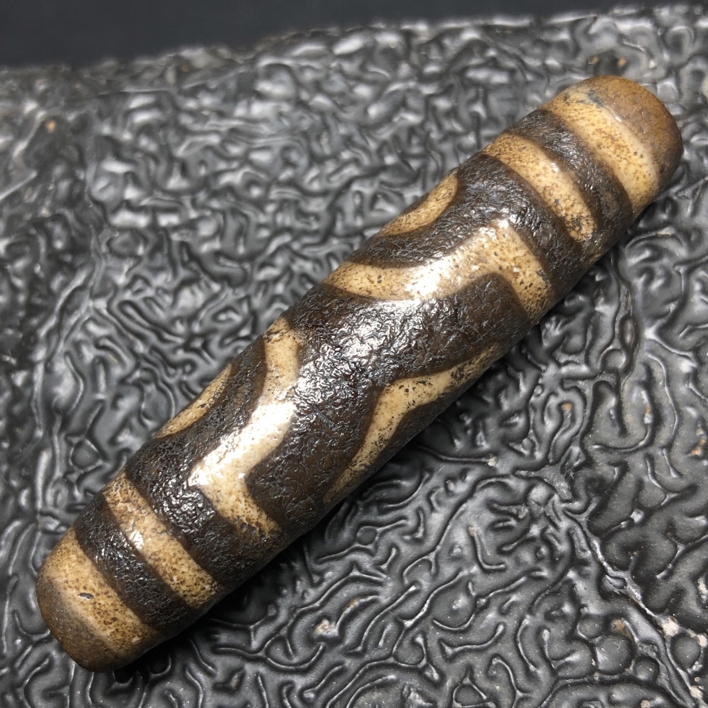 Chinese Natural Agate DZI Beads
