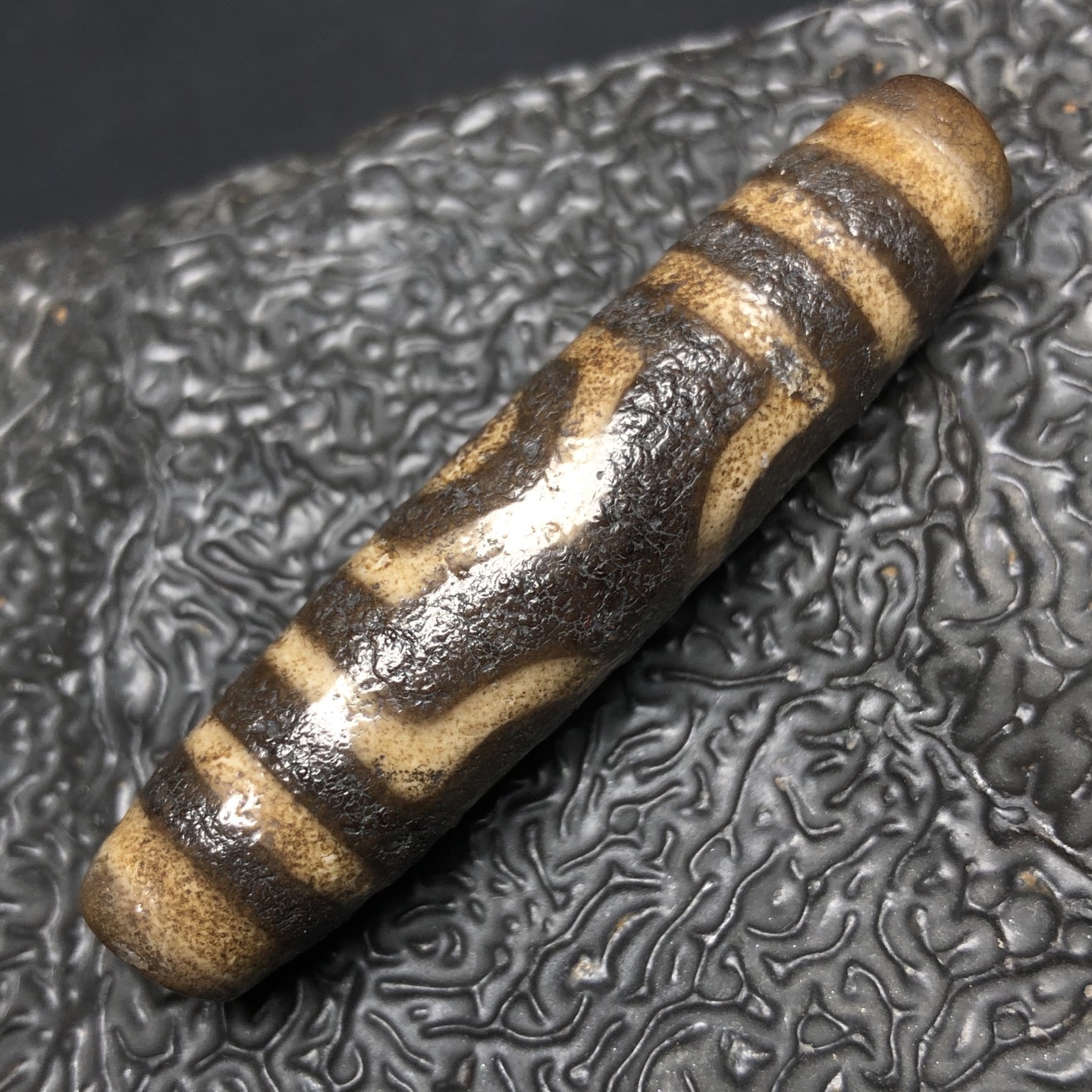 Chinese Natural Agate DZI Beads