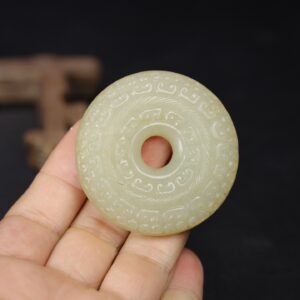 Chinese Natural Jade Carved Pendant