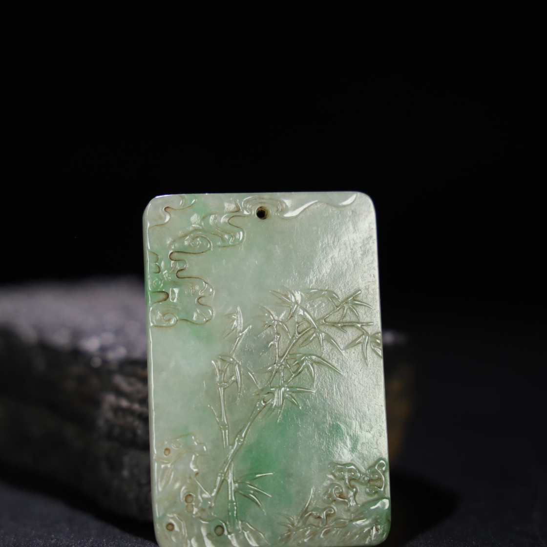 Chinese Natural Jade Carved Plaque