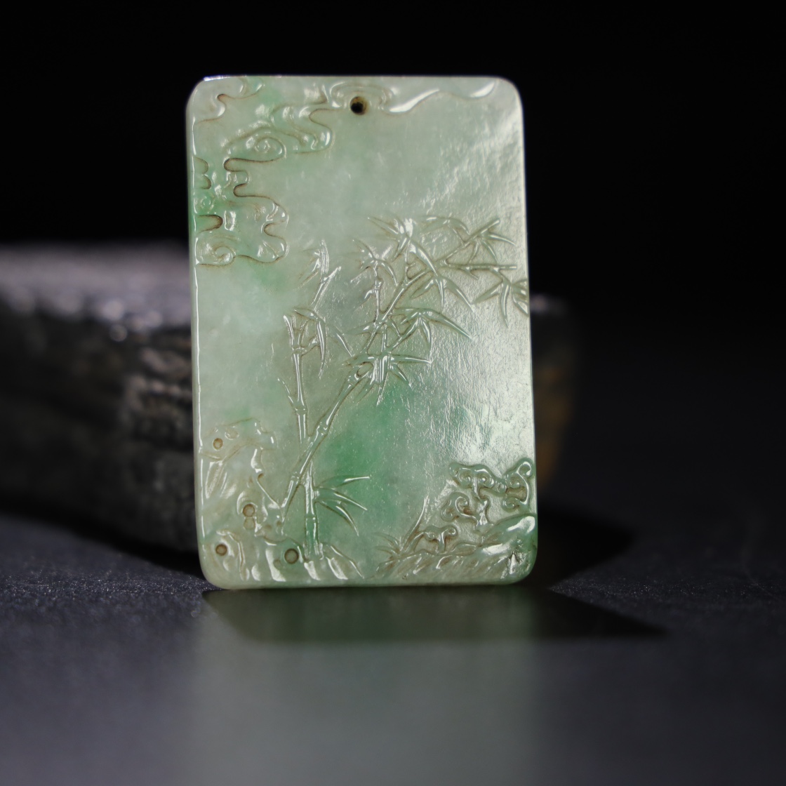 Chinese Natural Jade Carved Plaque