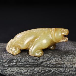 Chinese Natural Jade Carved Bear