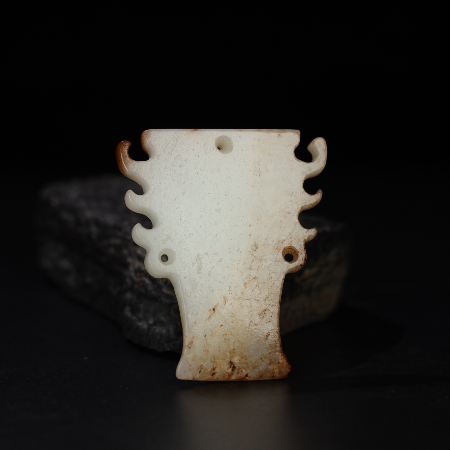 Chinese Natural Jade Carved masks