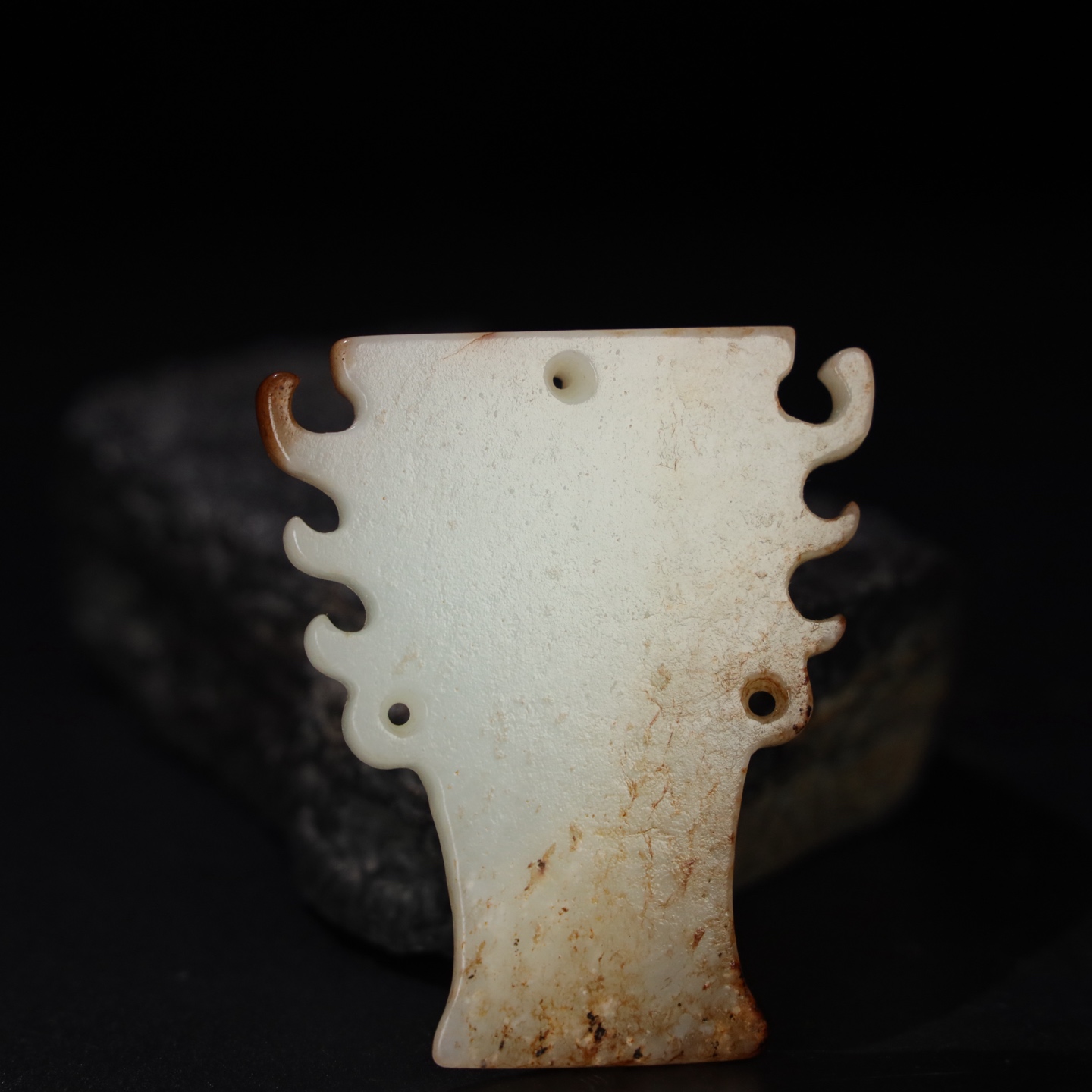 Chinese Natural Jade Carved masks