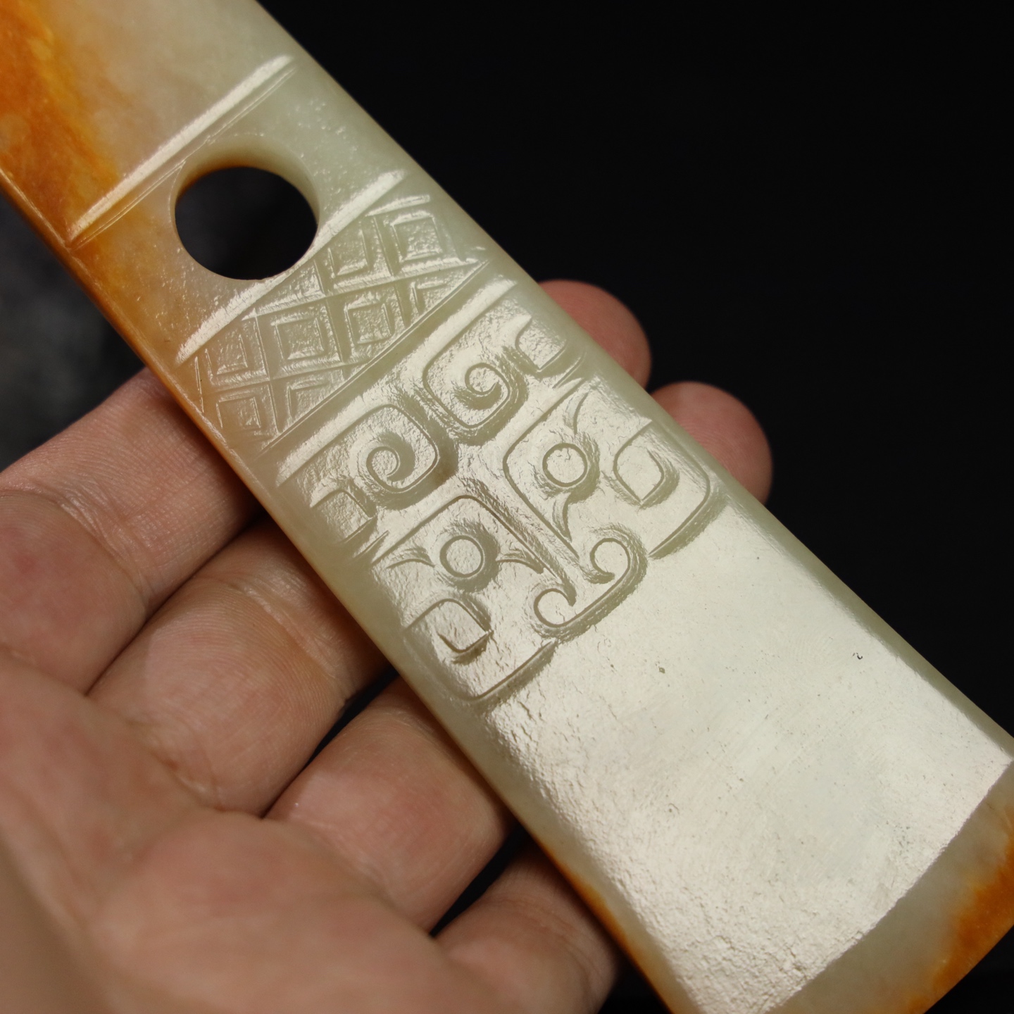 Chinese Natural Jade Carved Axe