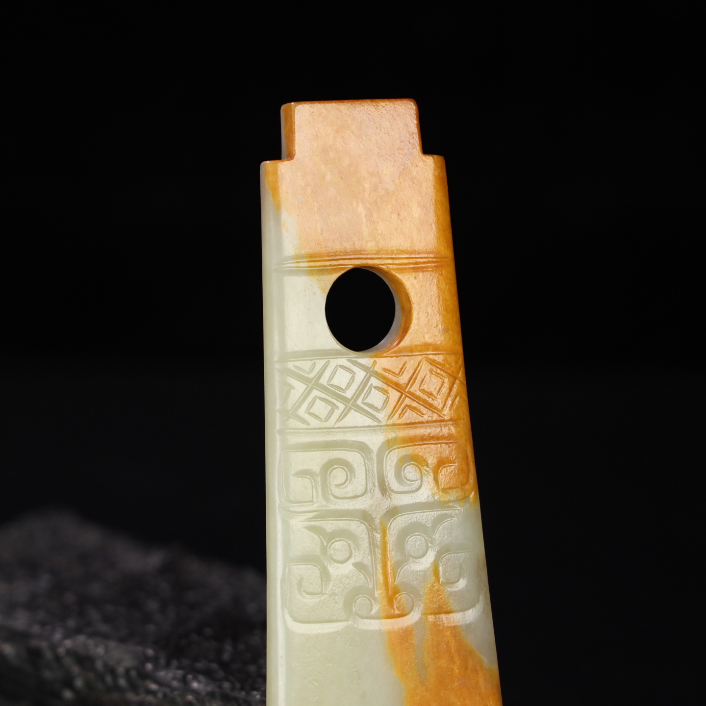 Chinese Natural Jade Carved Axe