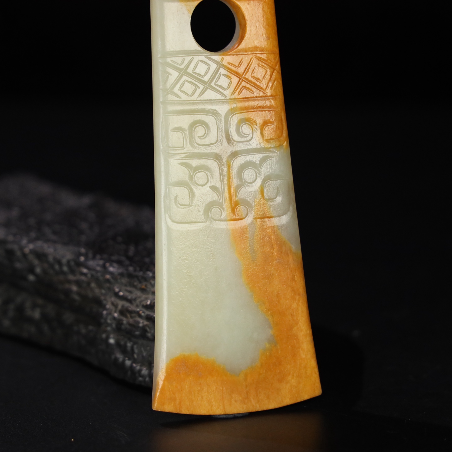 Chinese Natural Jade Carved Axe
