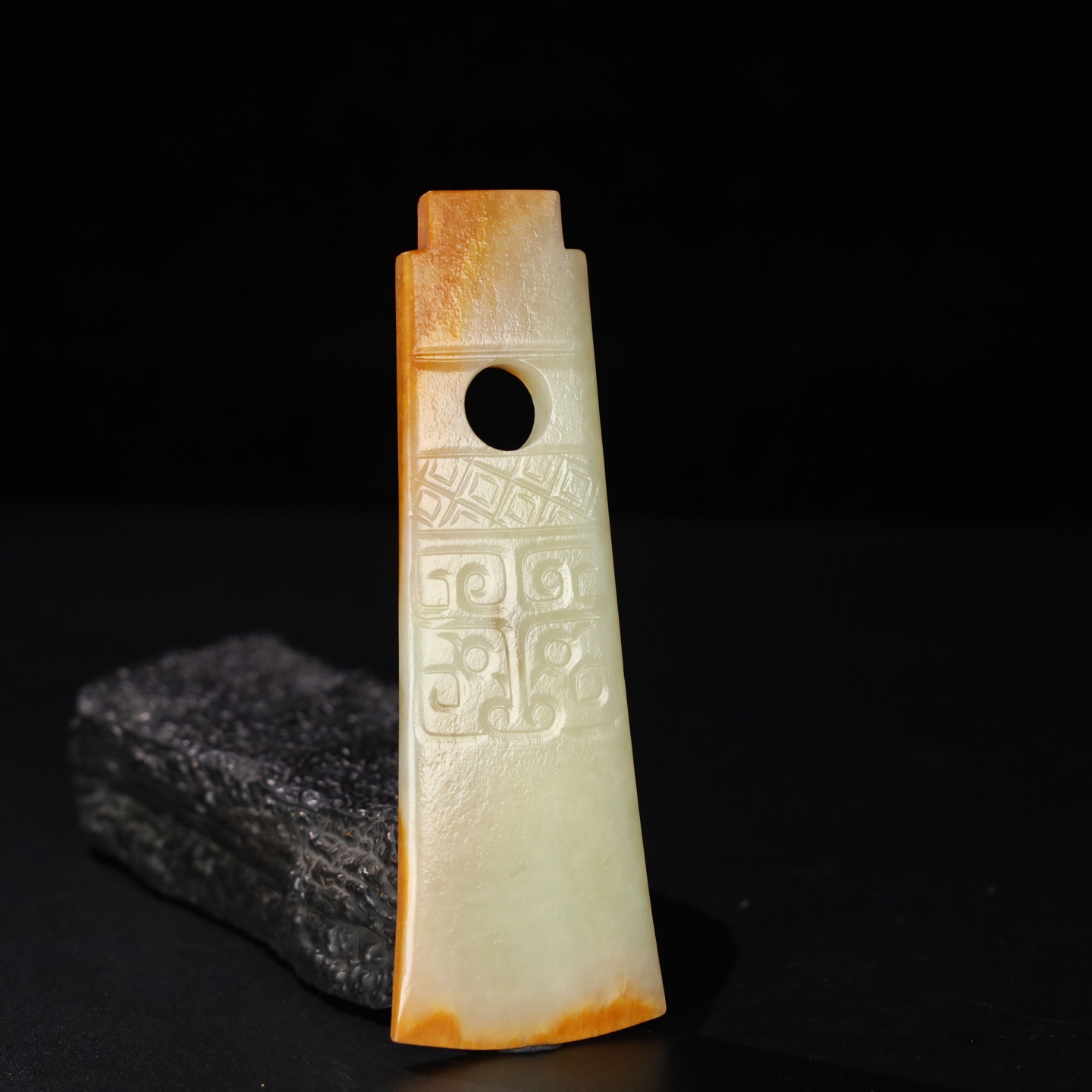 Chinese Natural Jade Carved Axe