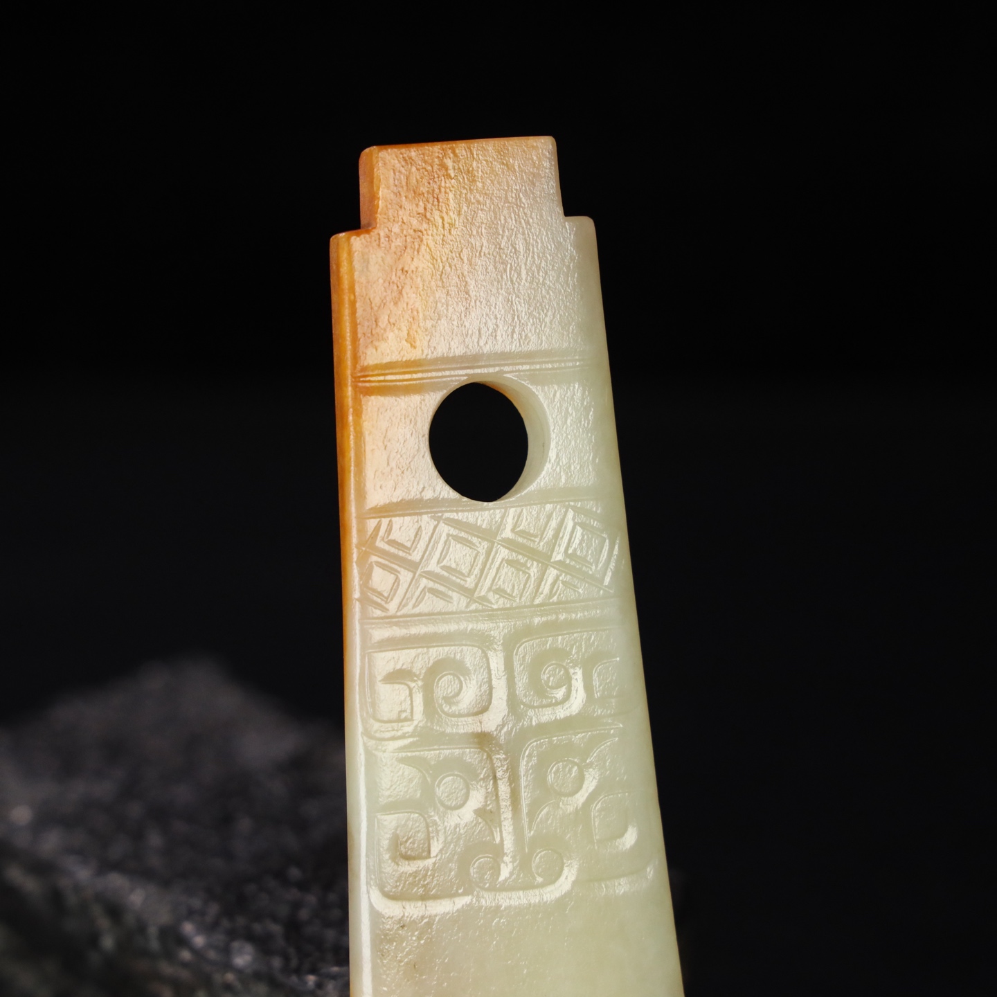 Chinese Natural Jade Carved Axe