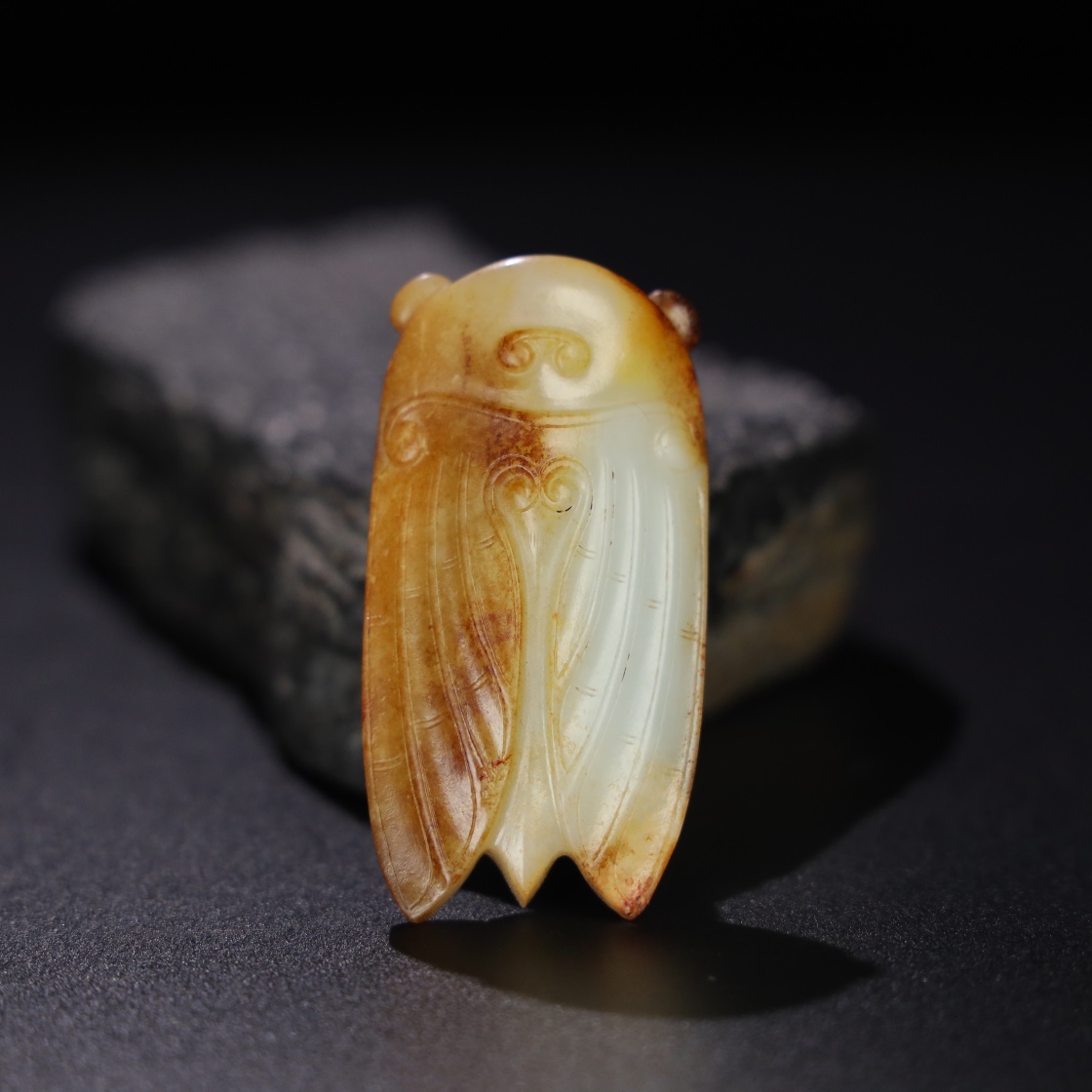 Chinese Natural Jade Carved Cicada