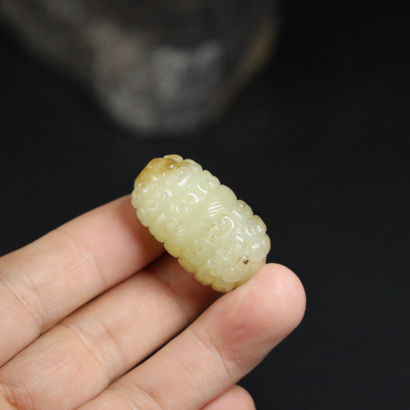 Chinese Natural Jade Carved Ornament