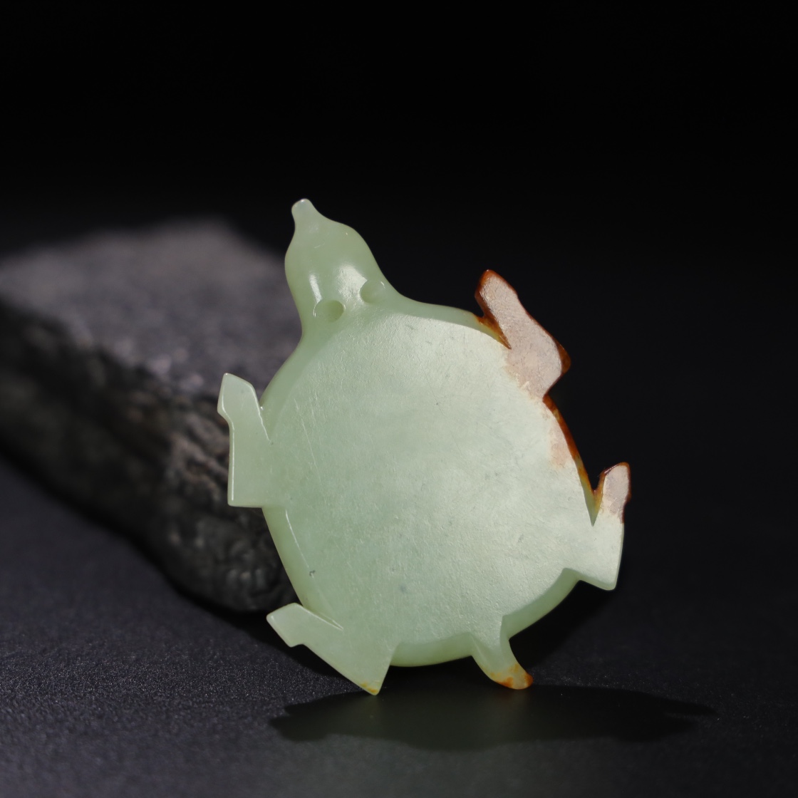 Chinese Natural Jade Carved Turtle Ornament