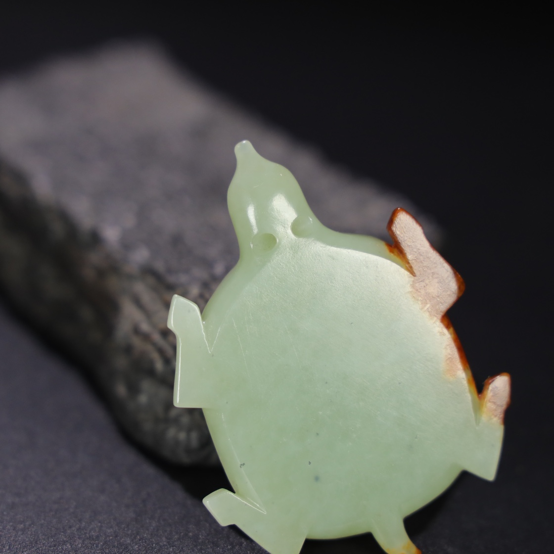 Chinese Natural Jade Carved Turtle Ornament