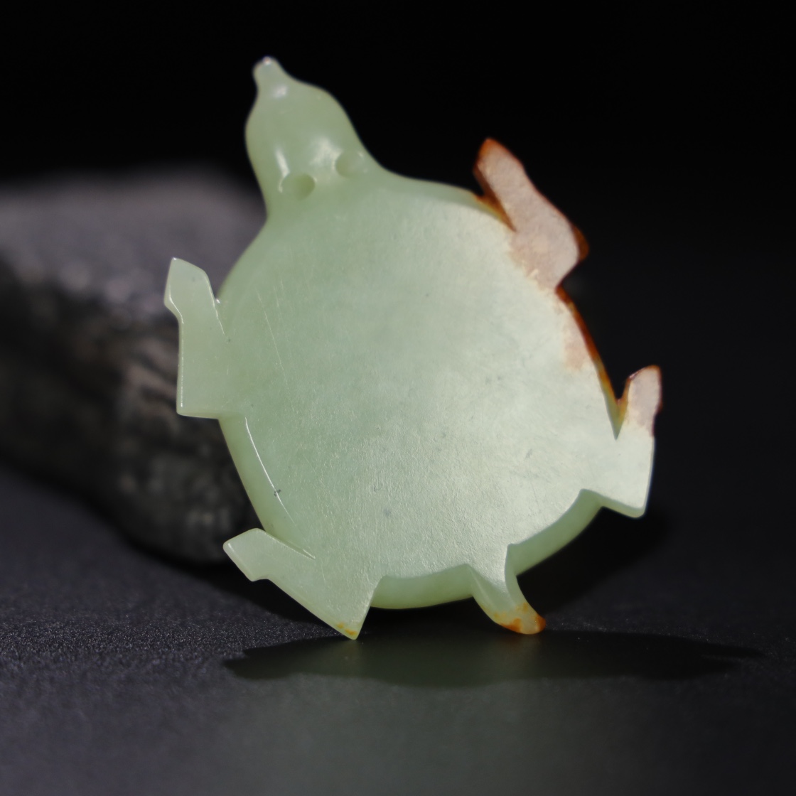 Chinese Natural Jade Carved Turtle Ornament