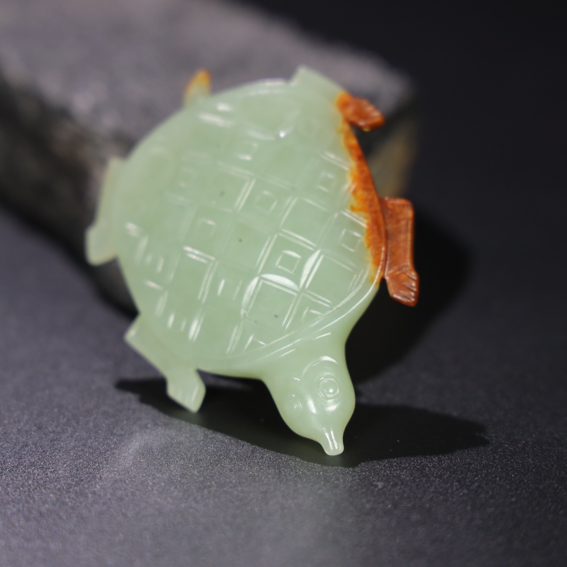 Chinese Natural Jade Carved Turtle Ornament