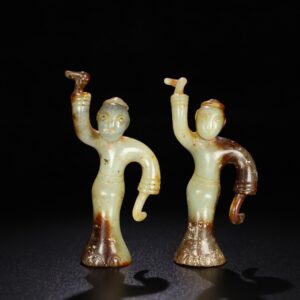Chinese Natural Jade Carved Statue
