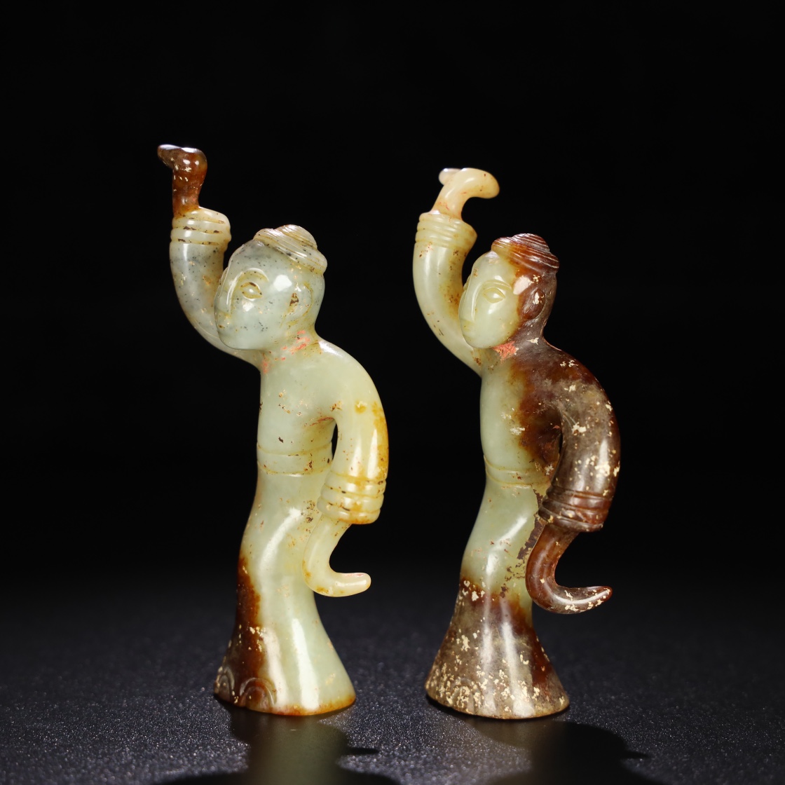 Chinese Natural Jade Carved Statue