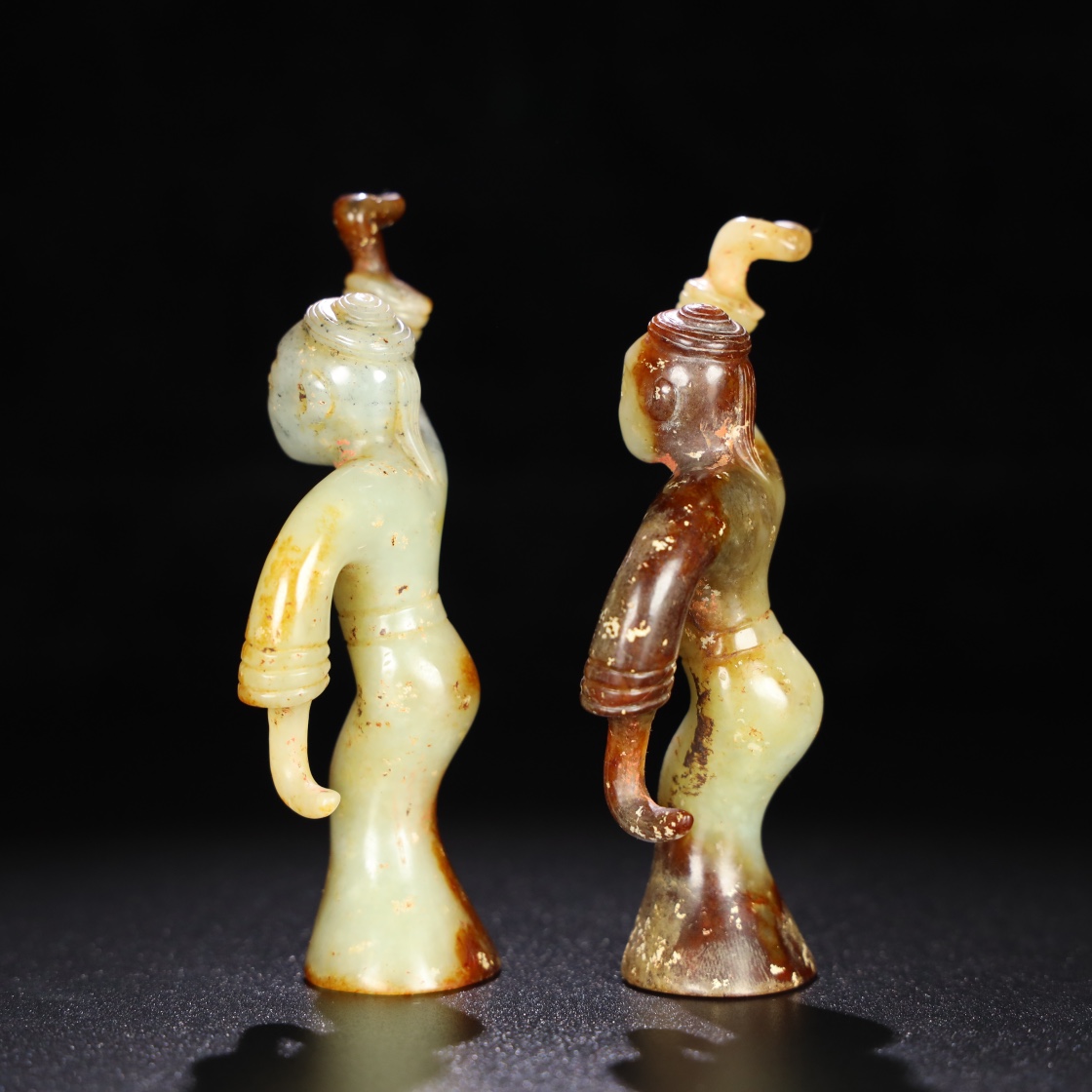 Chinese Natural Jade Carved Statue