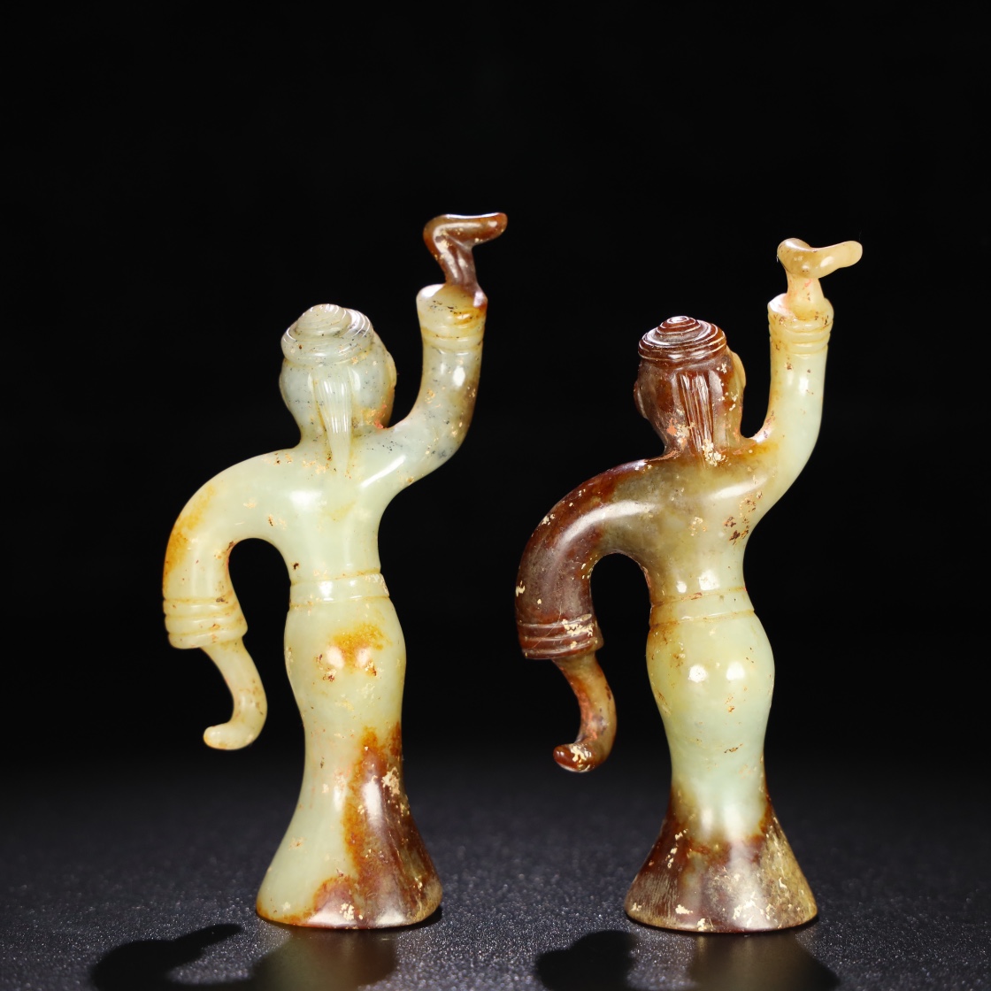 Chinese Natural Jade Carved Statue