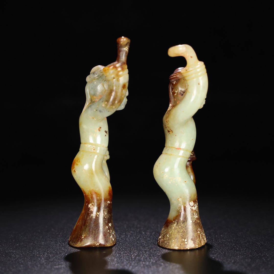 Chinese Natural Jade Carved Statue