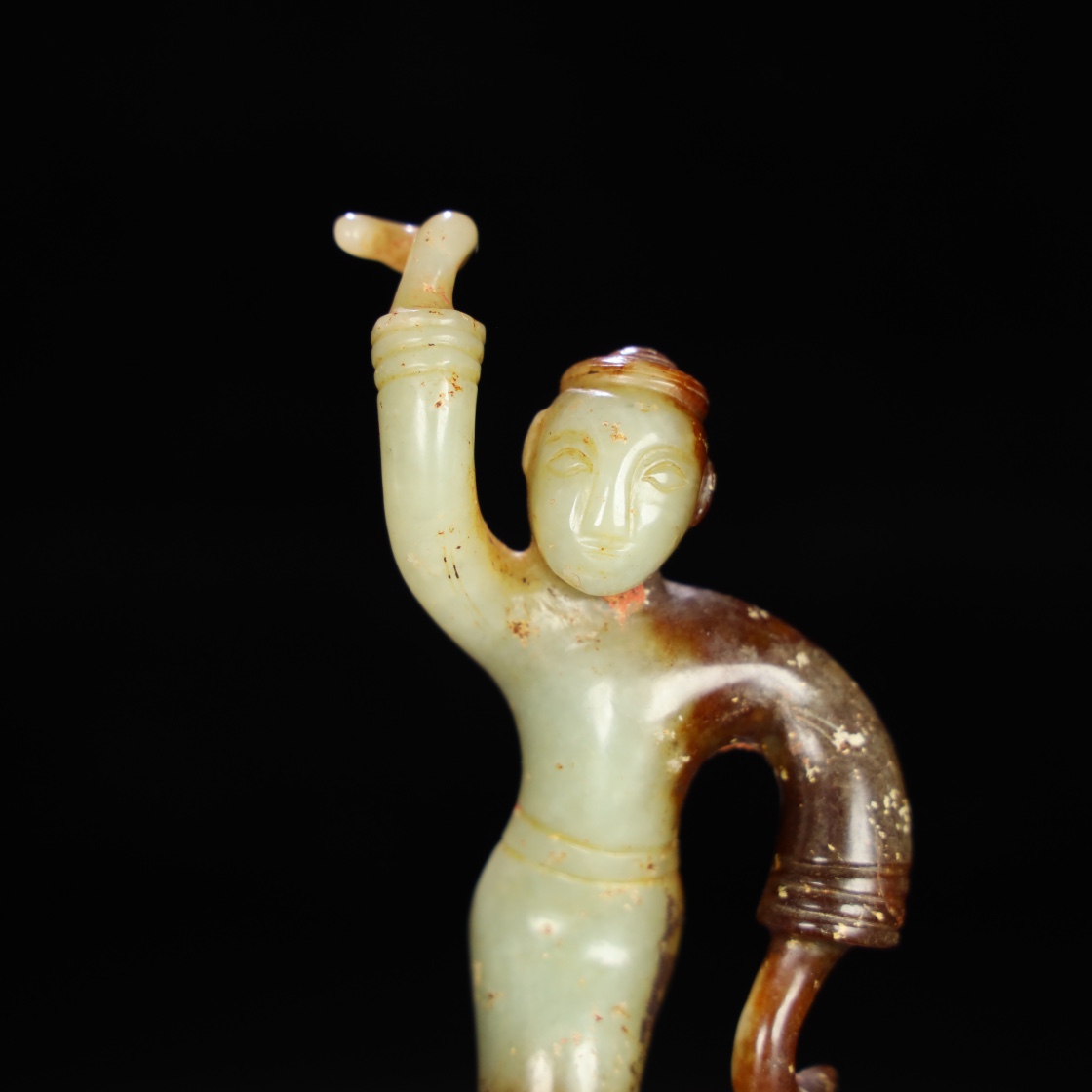 Chinese Natural Jade Carved Statue