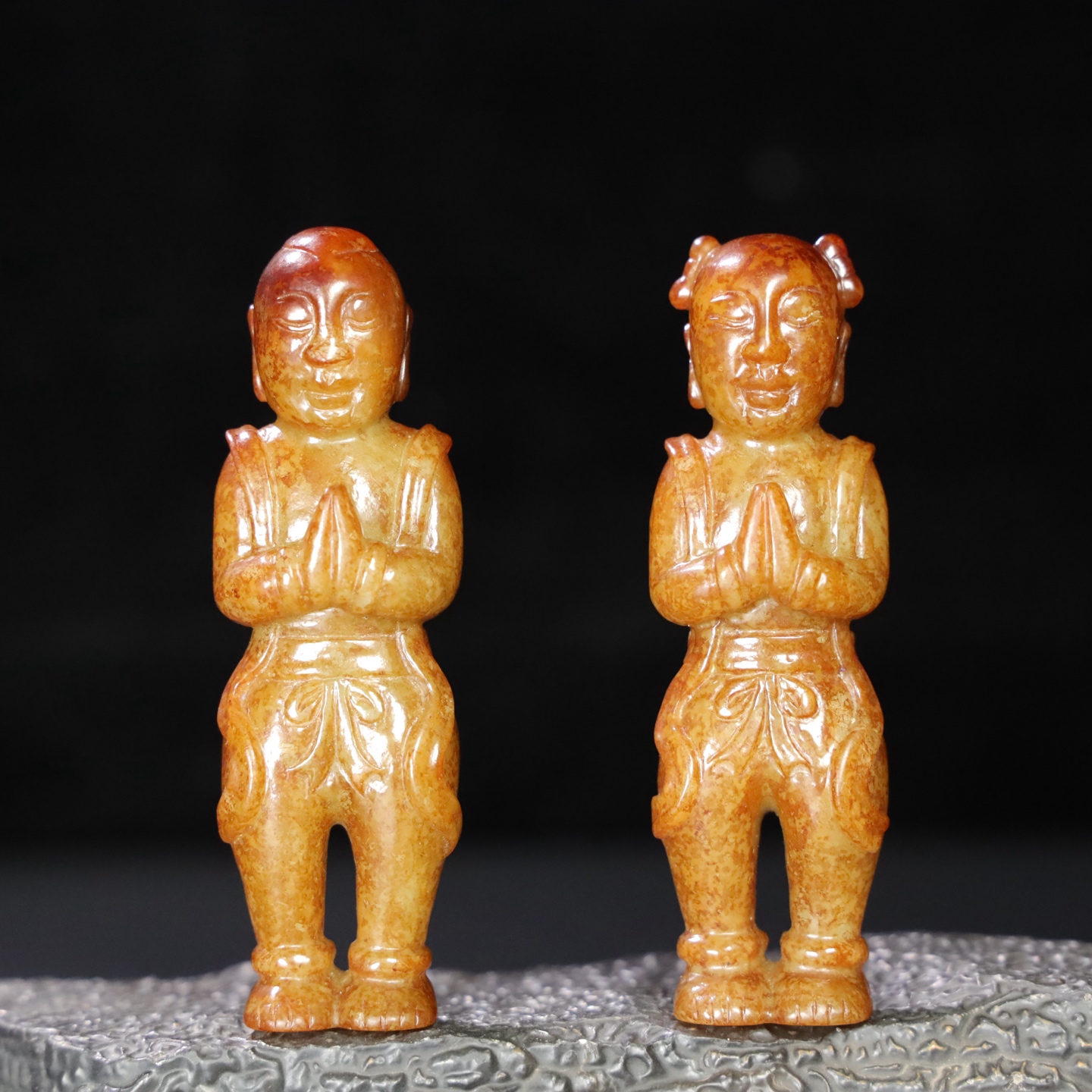 Chinese Natural Jade Carved Ornament
