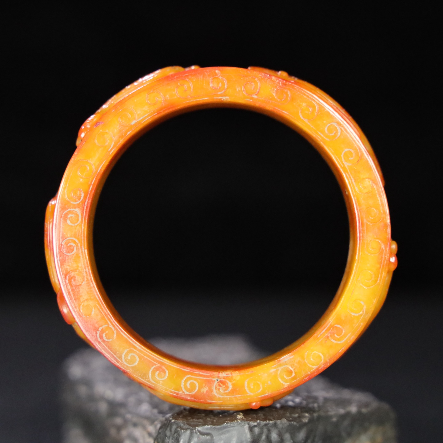 Chinese Natural Jade Carved Bracelet