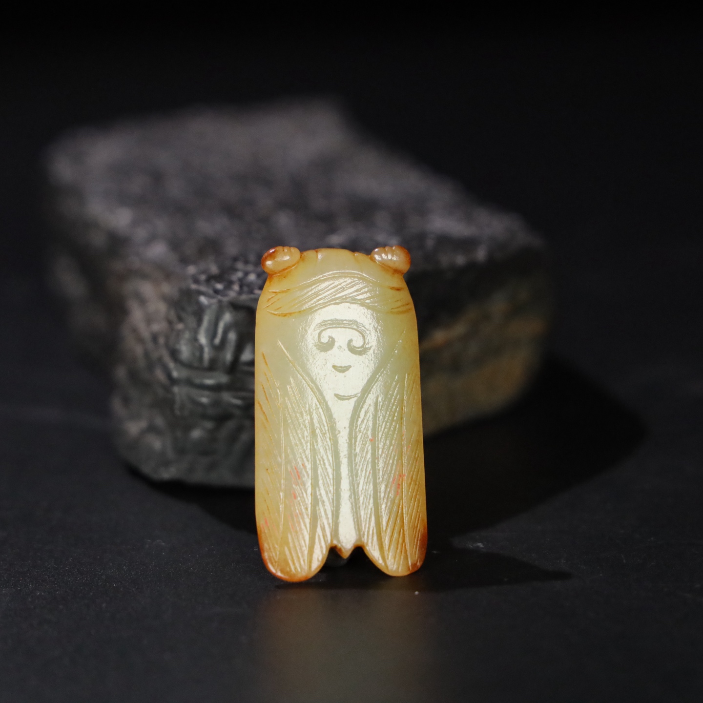 Chinese Natural Jade Carved Cicada
