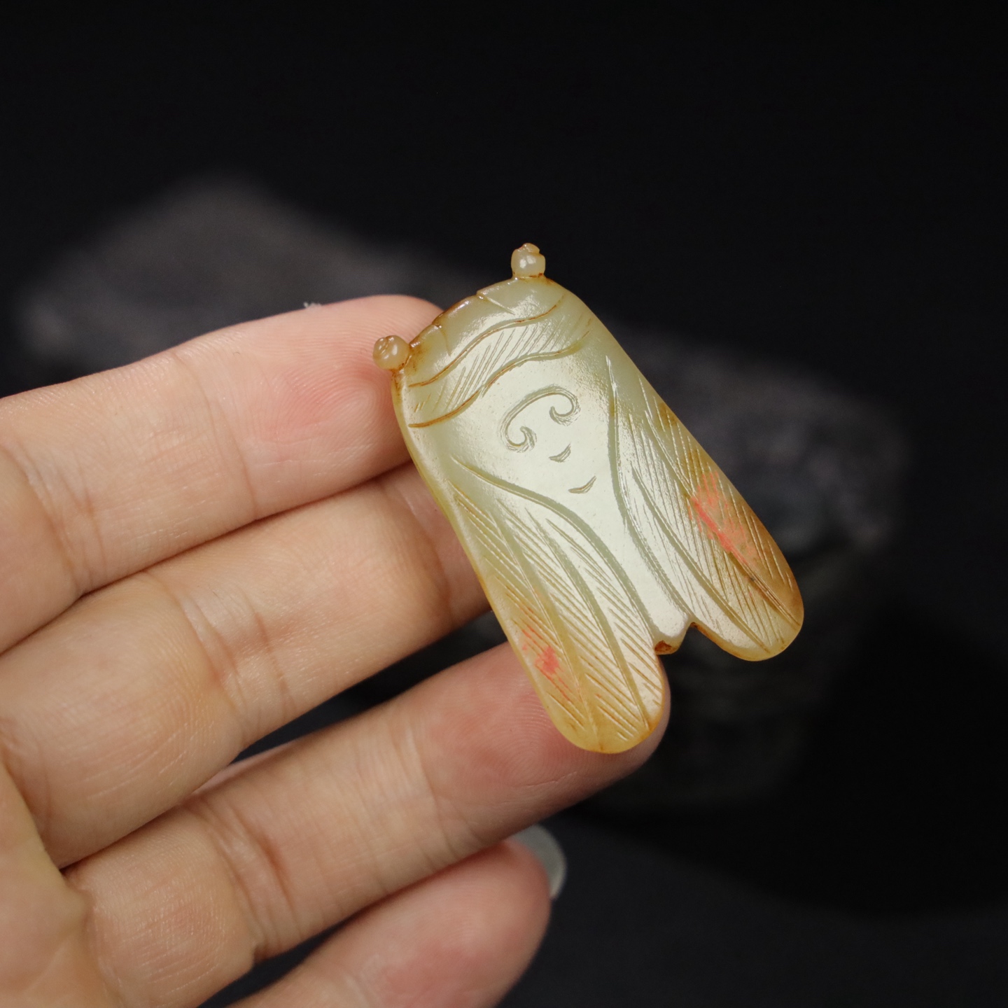 Chinese Natural Jade Carved Cicada