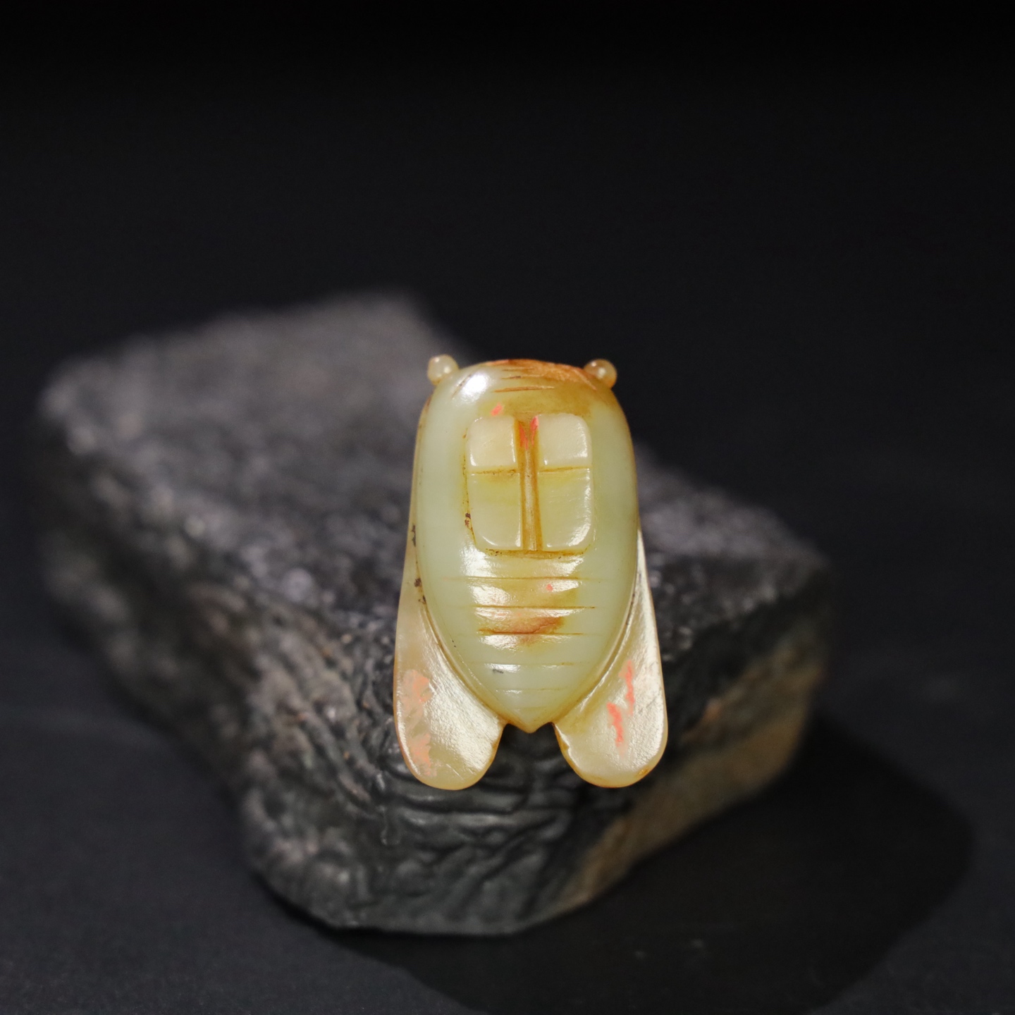 Chinese Natural Jade Carved Cicada