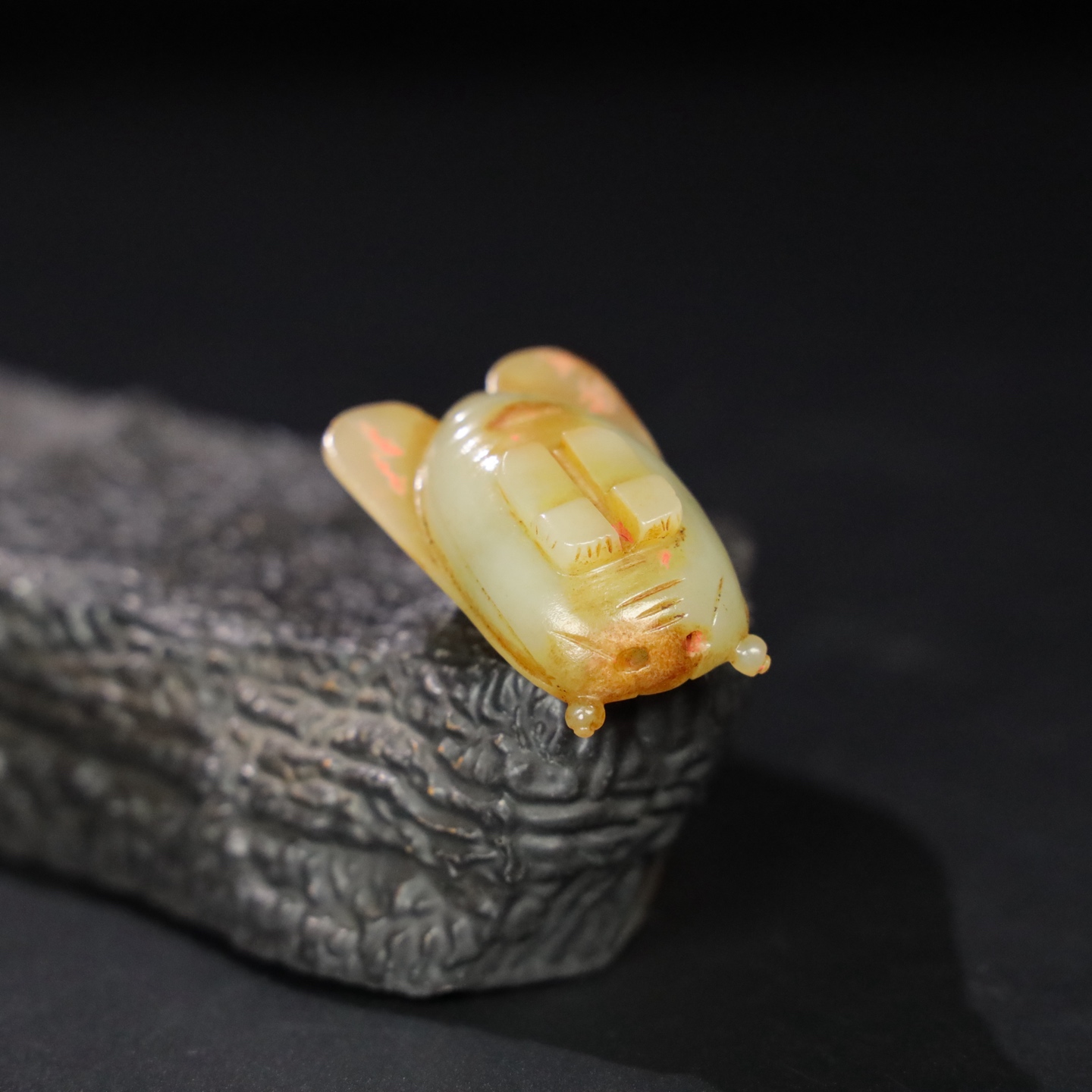 Chinese Natural Jade Carved Cicada