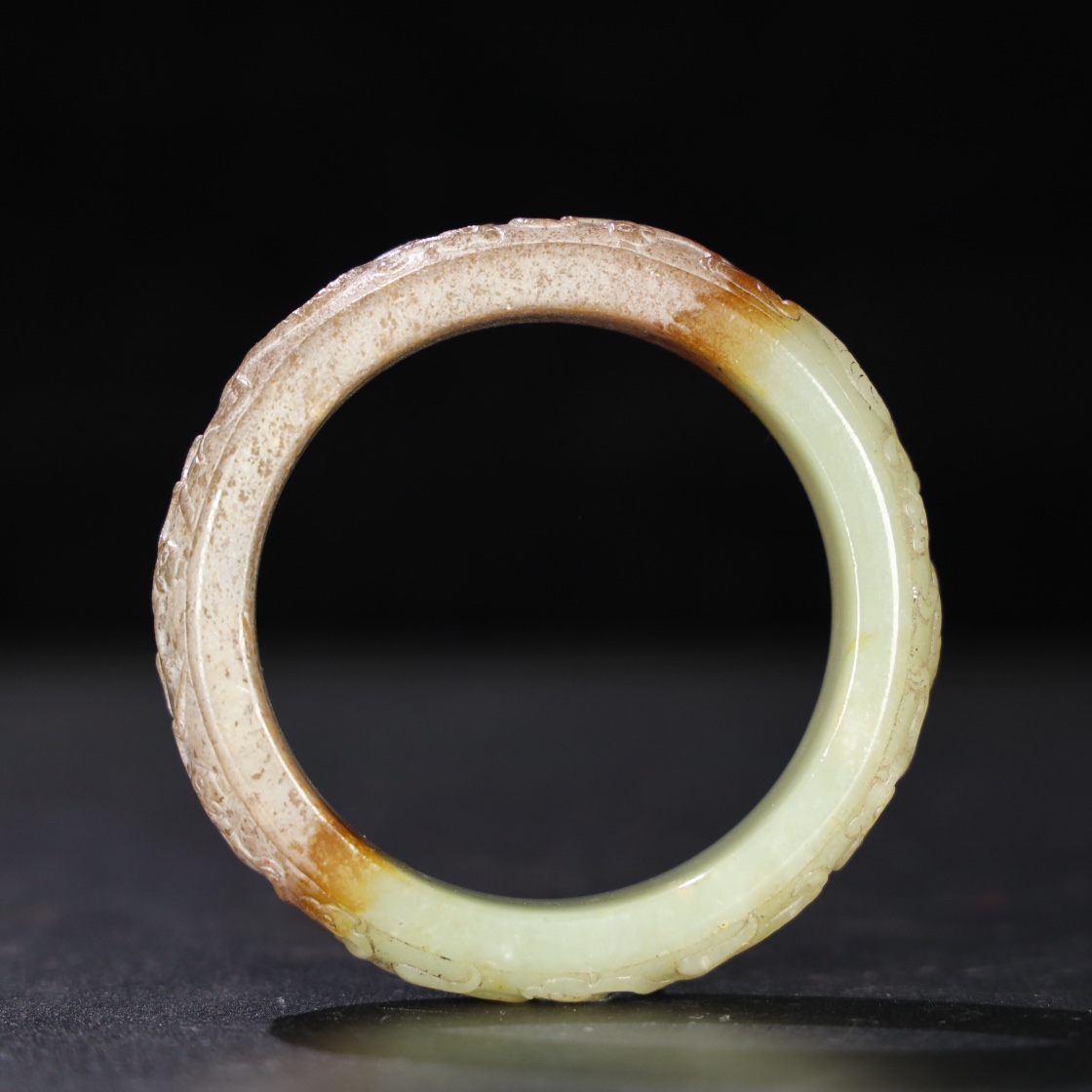 Chinese Natural Jade Carved Bracelet